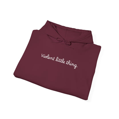 Grapple like a Girl BJJ Hoodie - Violent Little Thing/Skull Logo, cursive font