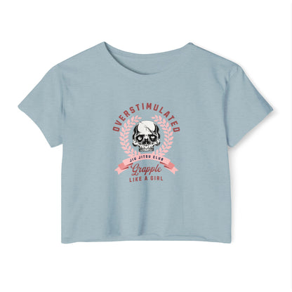 Grapple like a Girl Crop Top - Overstimulated Jiu Jitsu Club