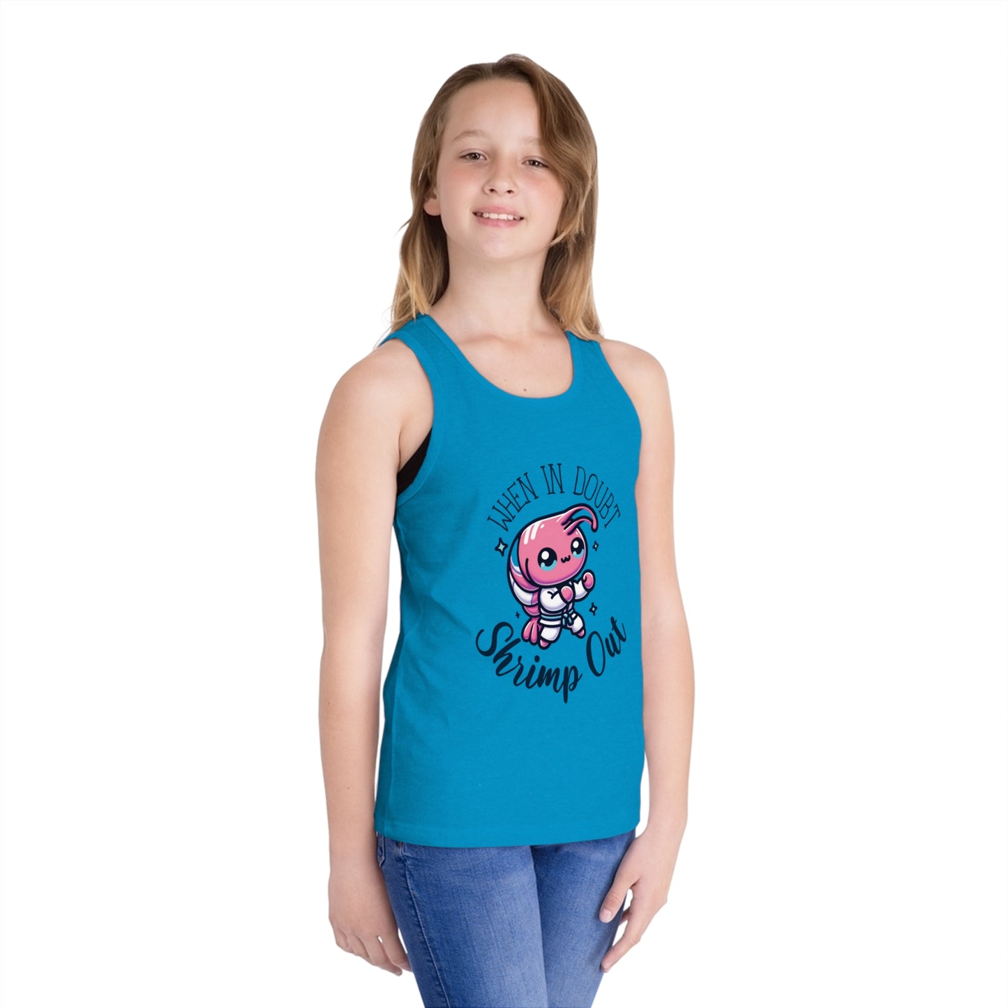 Grapple like a Girl Shrimp Out Youth Jersey Tank Top