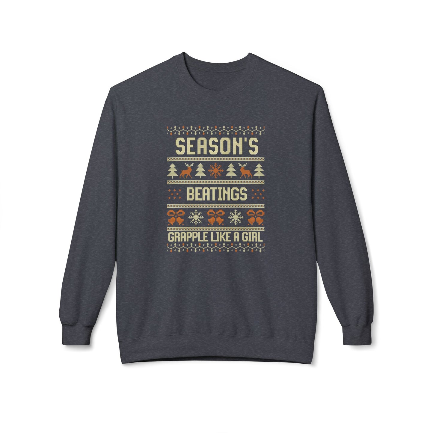 Grapple like a Girl Jiu Jitsu Crewneck Sweater - Season’s Beatings *Limited Edition Holiday Drop*