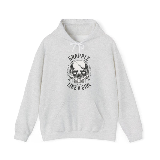 Women's Grapple like a Girl BJJ Hoodie - Skull Logo