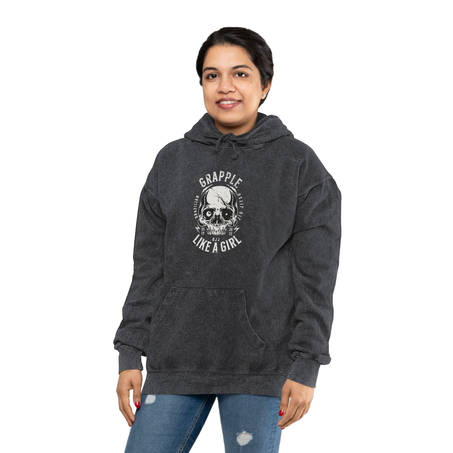 Grapple like a Girl Mineral Wash Hoodie