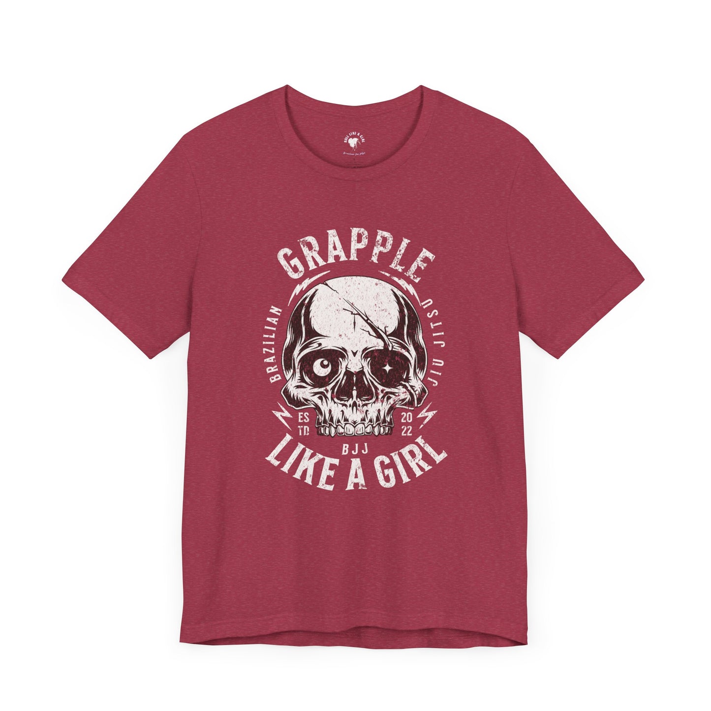 Women's Grapple like a Girl Skull Jiu Jitsu T-shirt