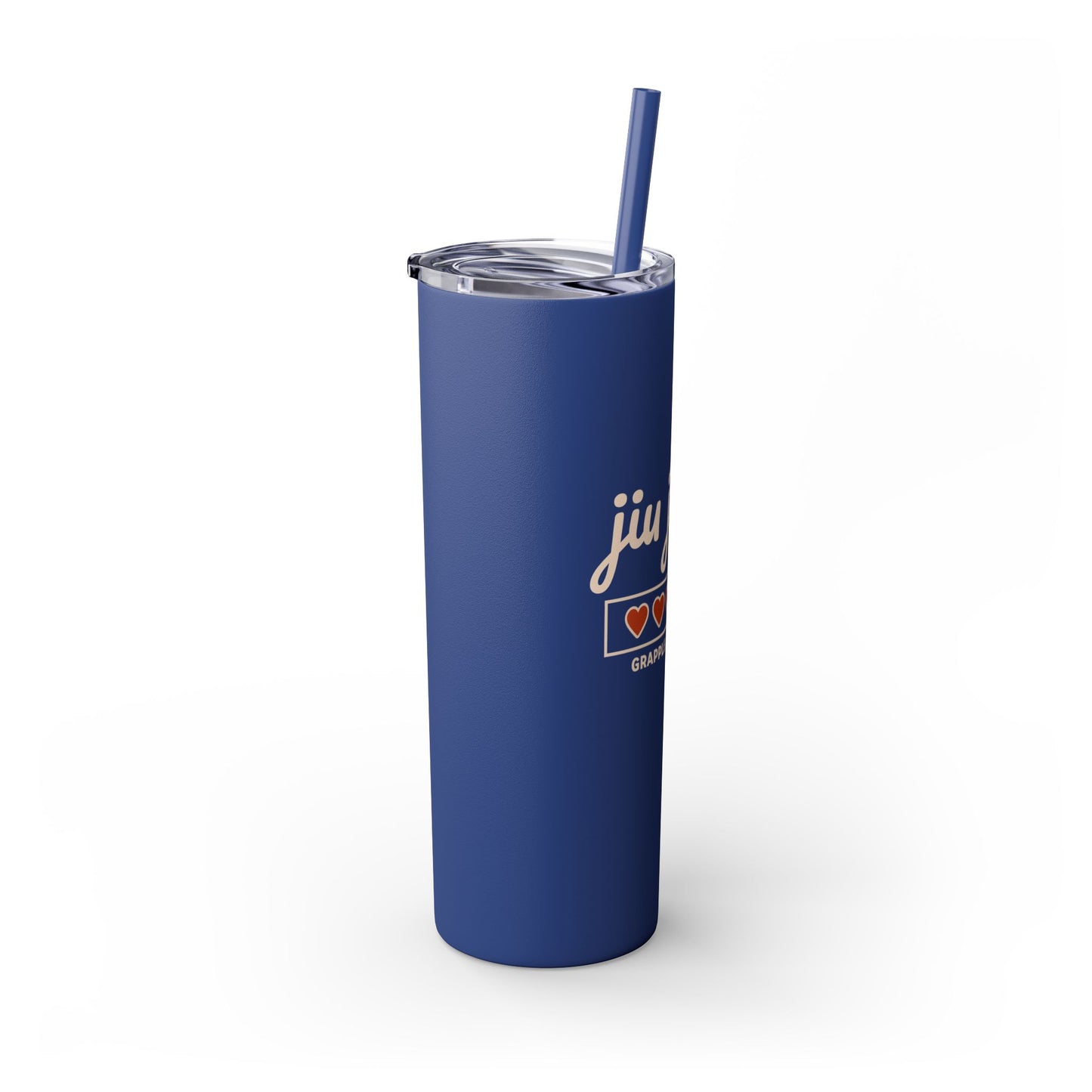 Skinny Tumbler with Straw, 20oz - Jiu Jitsu Loading