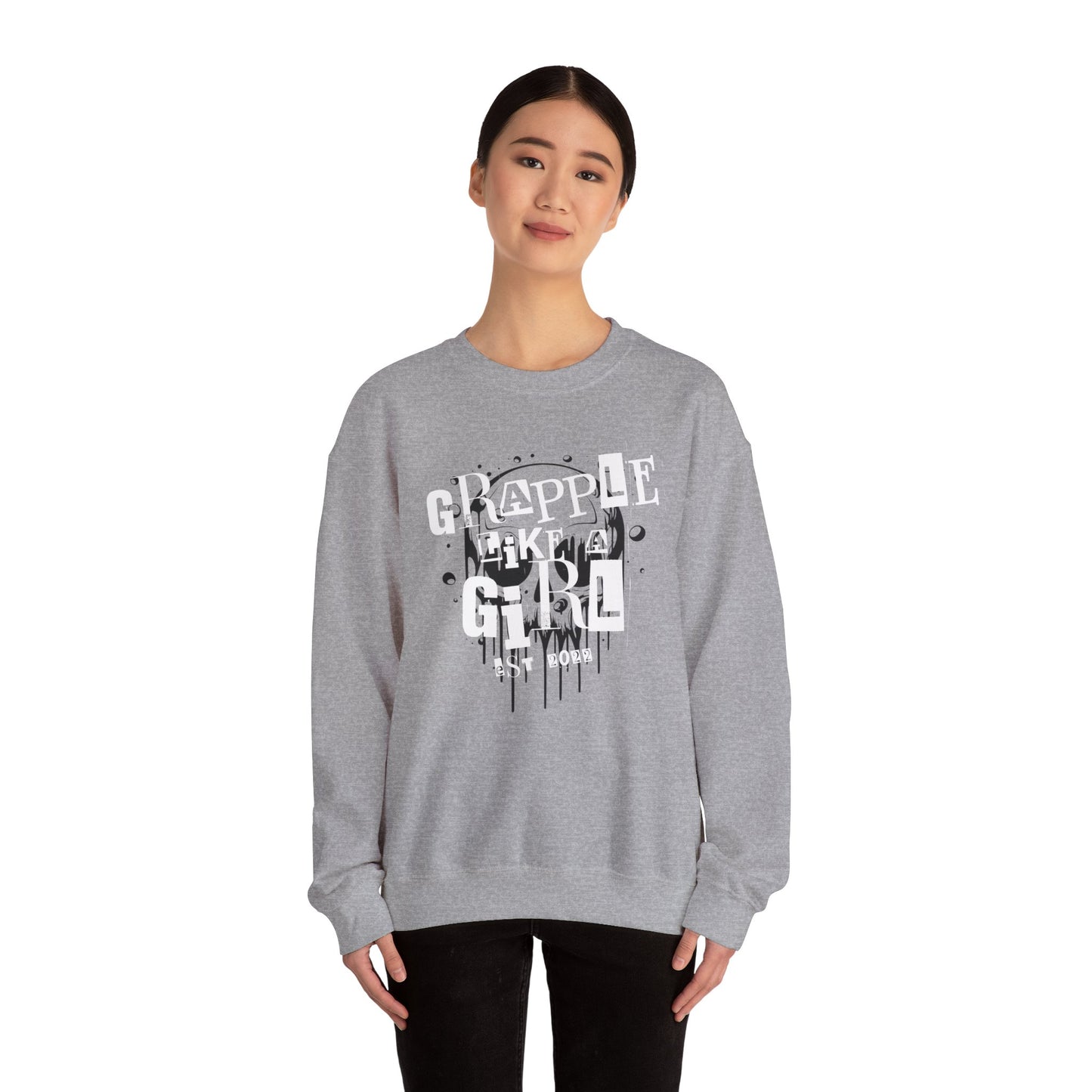 Women's BJJ Grapple Like a Girl Crewneck Sweater