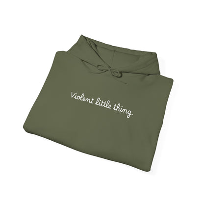 Grapple like a Girl BJJ Hoodie - Violent Little Thing/Skull Logo, cursive font