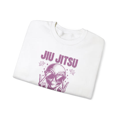 Grapple like a Girl BJJ Women's Crewneck Sweater - Jiu Jitsu isn't Real Alien