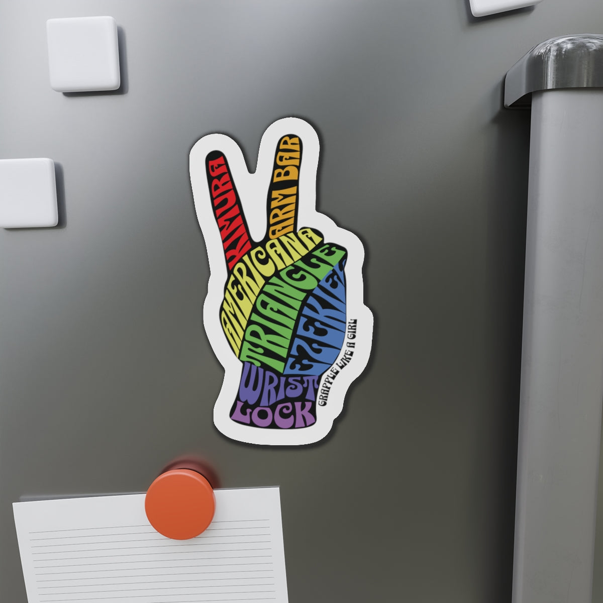 BJJ Submission Peace Sign Jiu Jitsu Magnet Gift