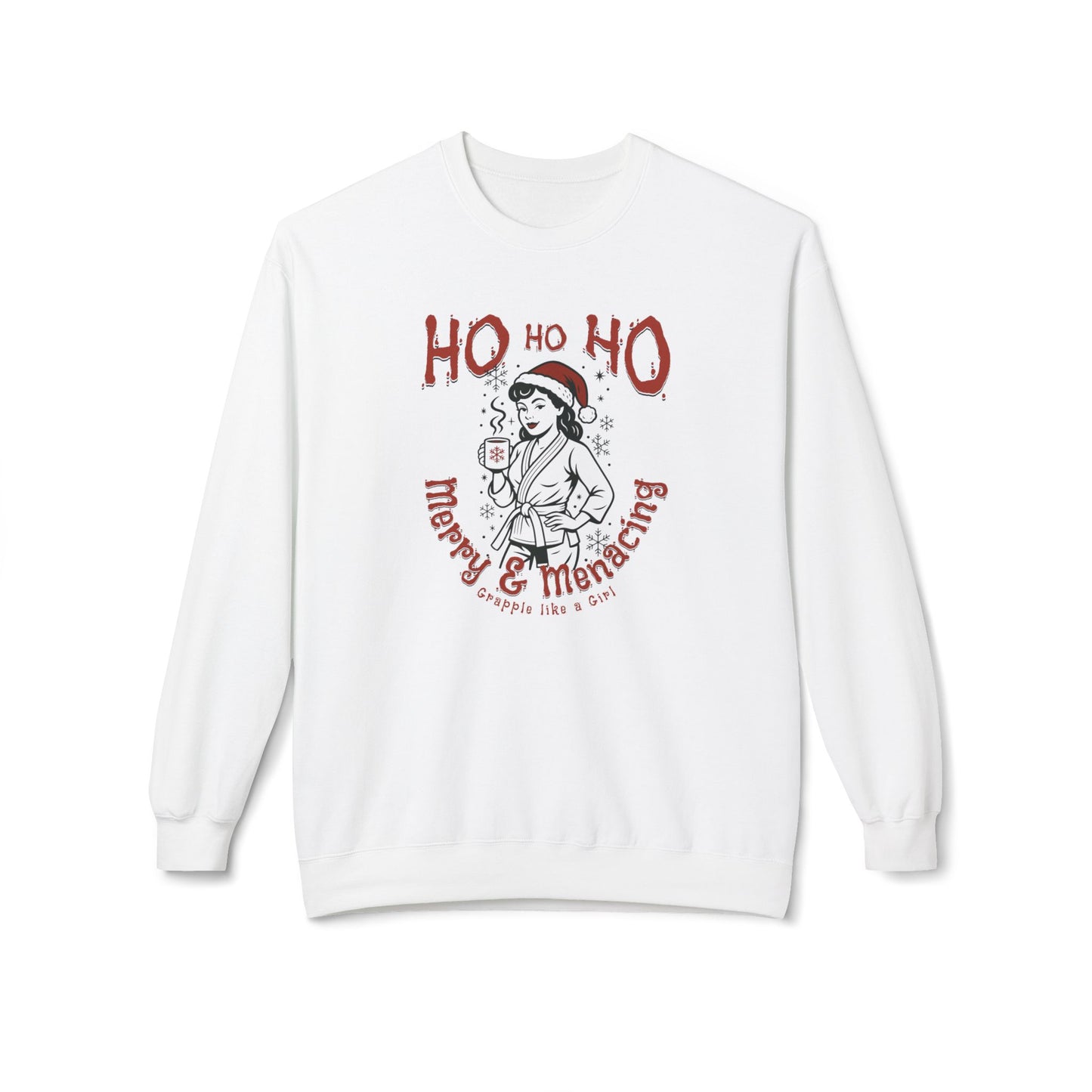 Grapple like a Girl Jiu Jitsu Crewneck Sweater - Merry & Menacing *Limited Edition Holiday Drop*