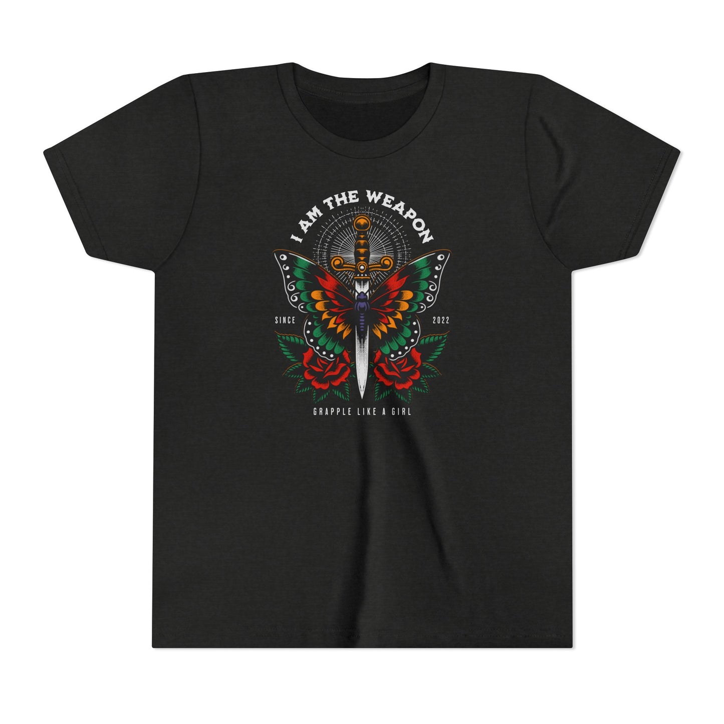 Grapple like a Girl Youth Short Sleeve Tee - I am the weapon