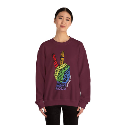 BJJ Submission Peace Sign Jiu Jitsu Crewneck Sweater
