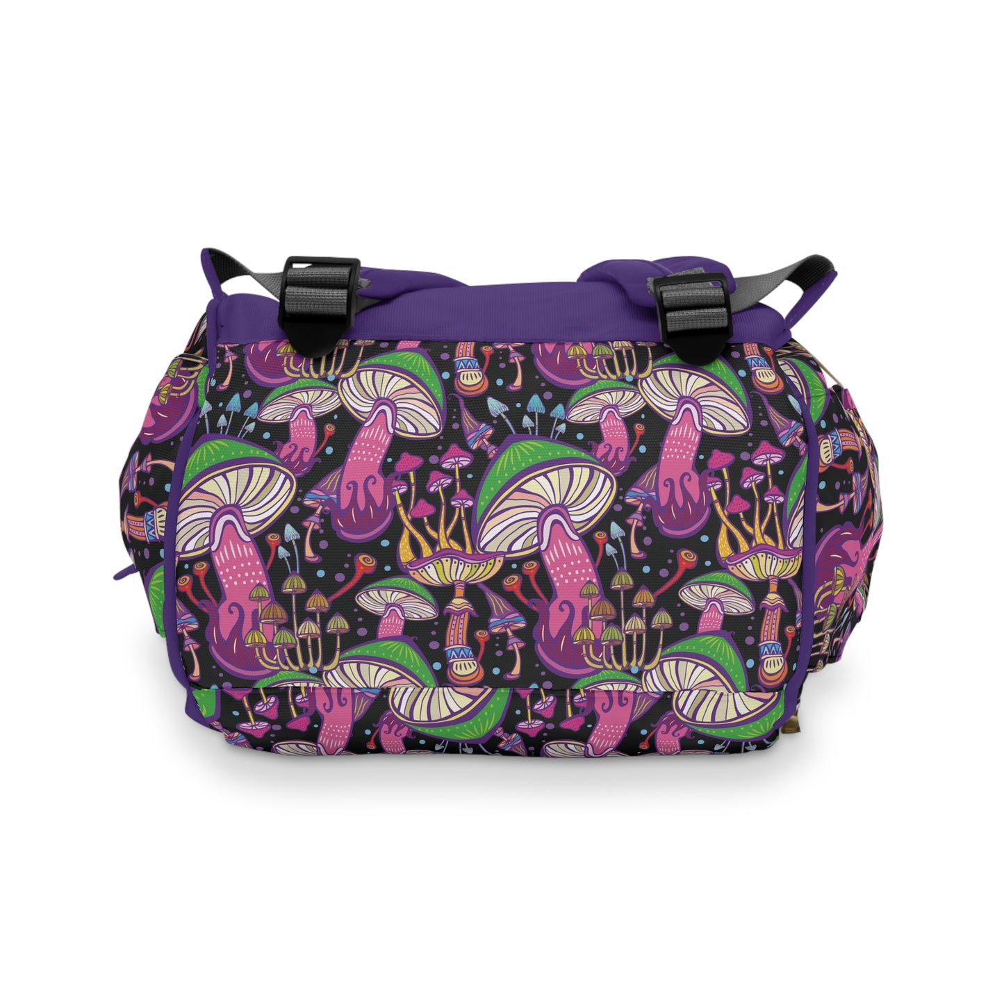 Women's Grapple like a Girl Jiu Jitsu Gear Backpack - Purple Mushroom Pattern