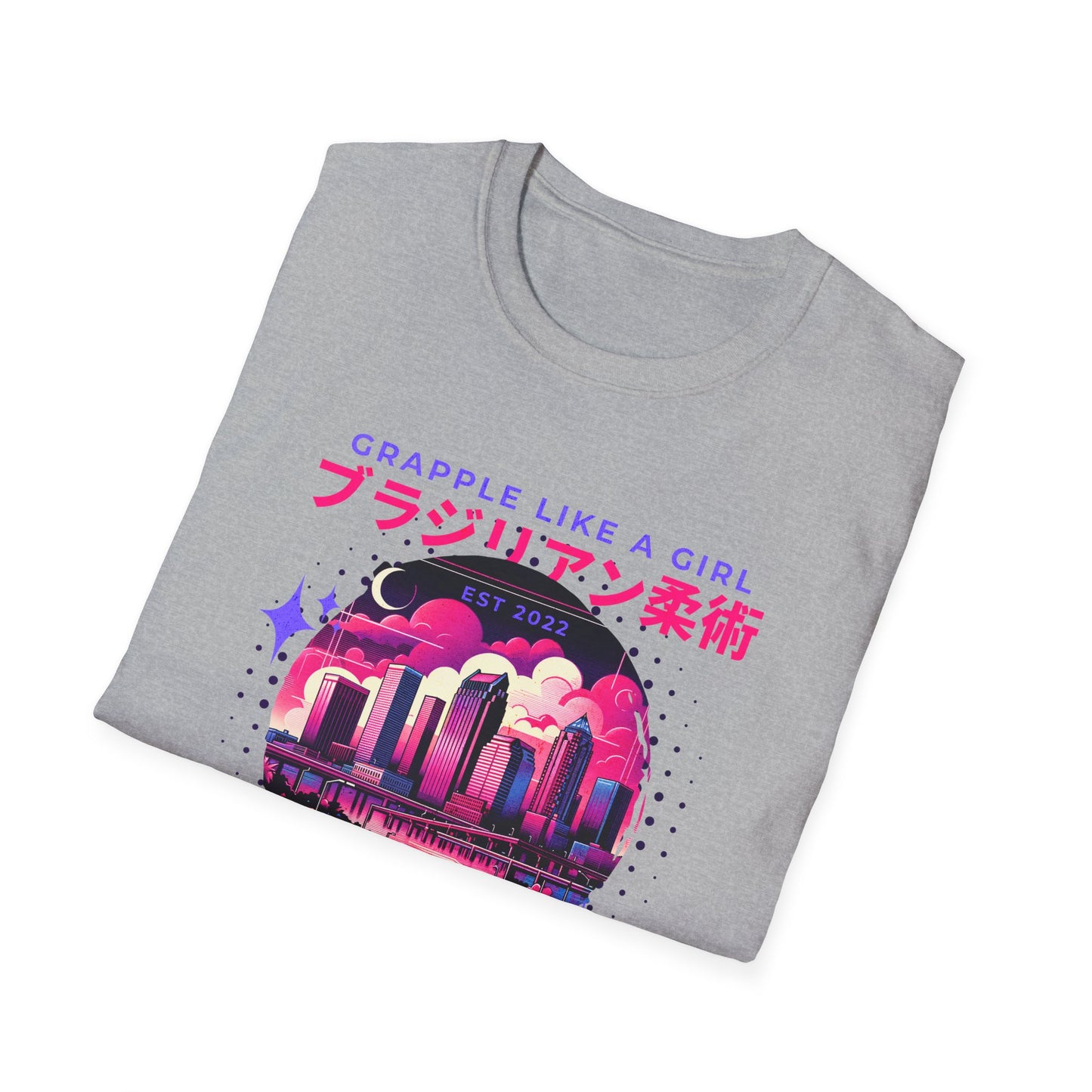 Grapple like a Girl T-Shirt - Tampa Skyline