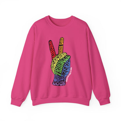 BJJ Submission Peace Sign Jiu Jitsu Crewneck Sweater