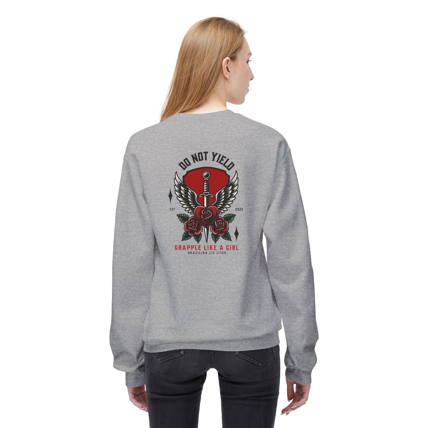 Grapple like a Girl Crewneck Sweatshirt - Do Not Yield