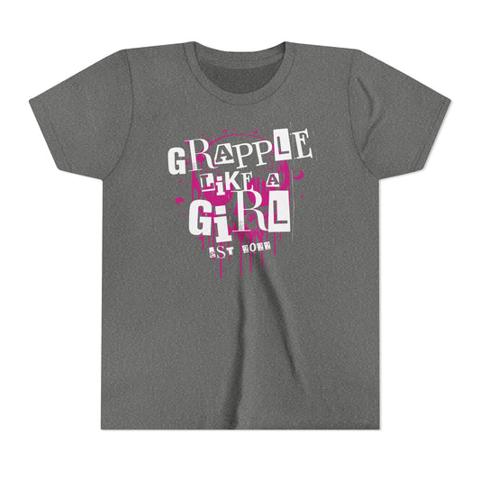 BJJ Youth Girls Short Sleeve Tee Grapple Like a Girl