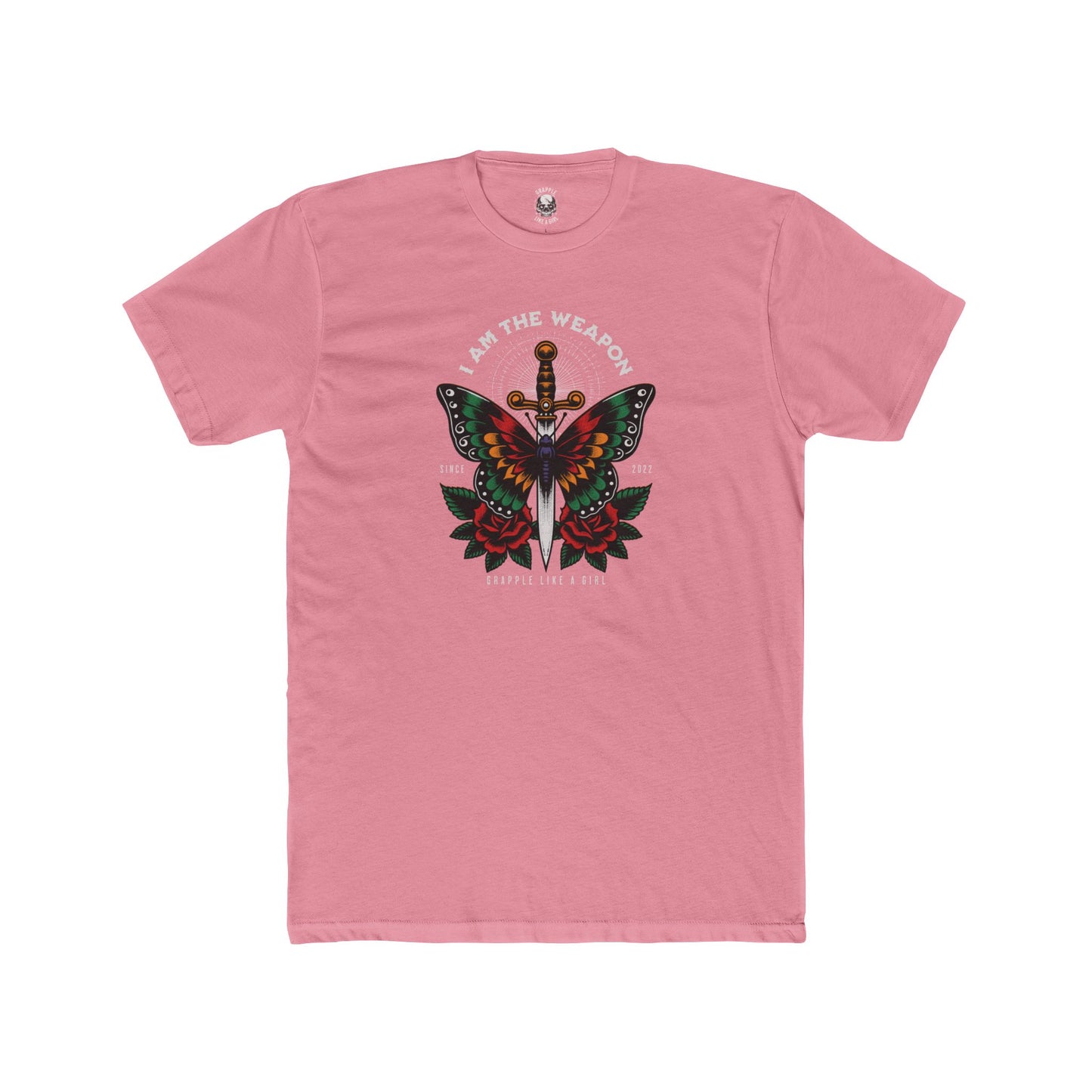 Grapple like a Girl Unisex Cotton T-shirt - I am the weapon.