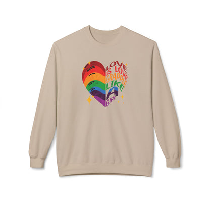 Grapple like a Girl Crewneck Sweatshirt - Love is Love