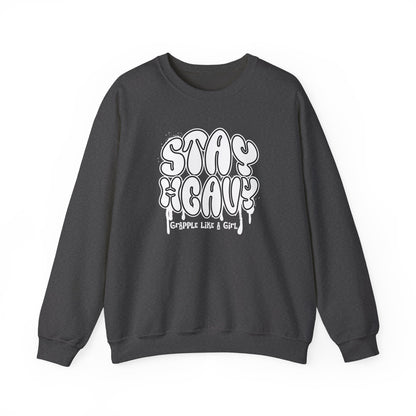 Grapple like a Girl BJJ Women's Crewneck Sweater - Stay Heavy