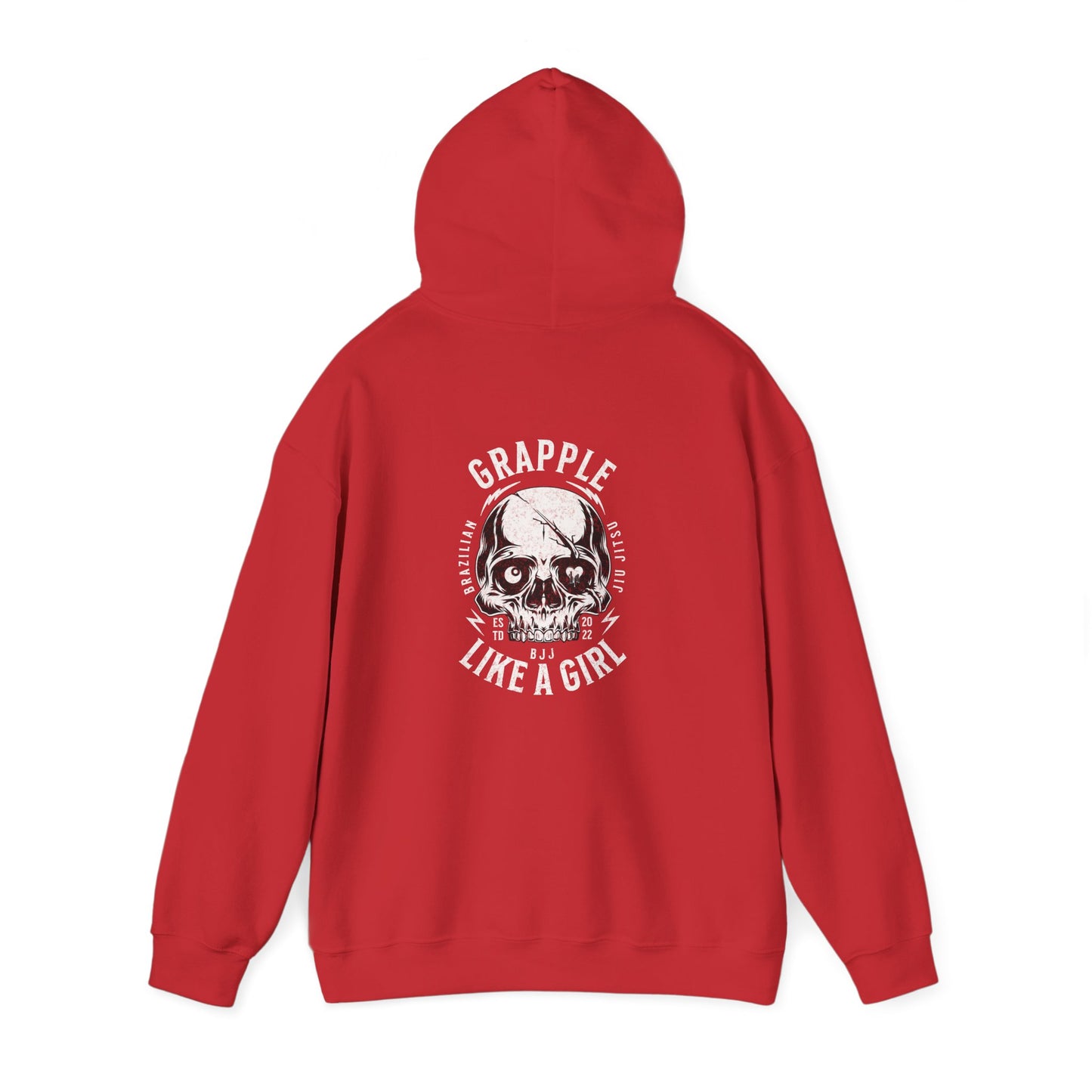 Grapple like a Girl BJJ Hoodie - Violent Little Thing/Skull Logo, cursive font