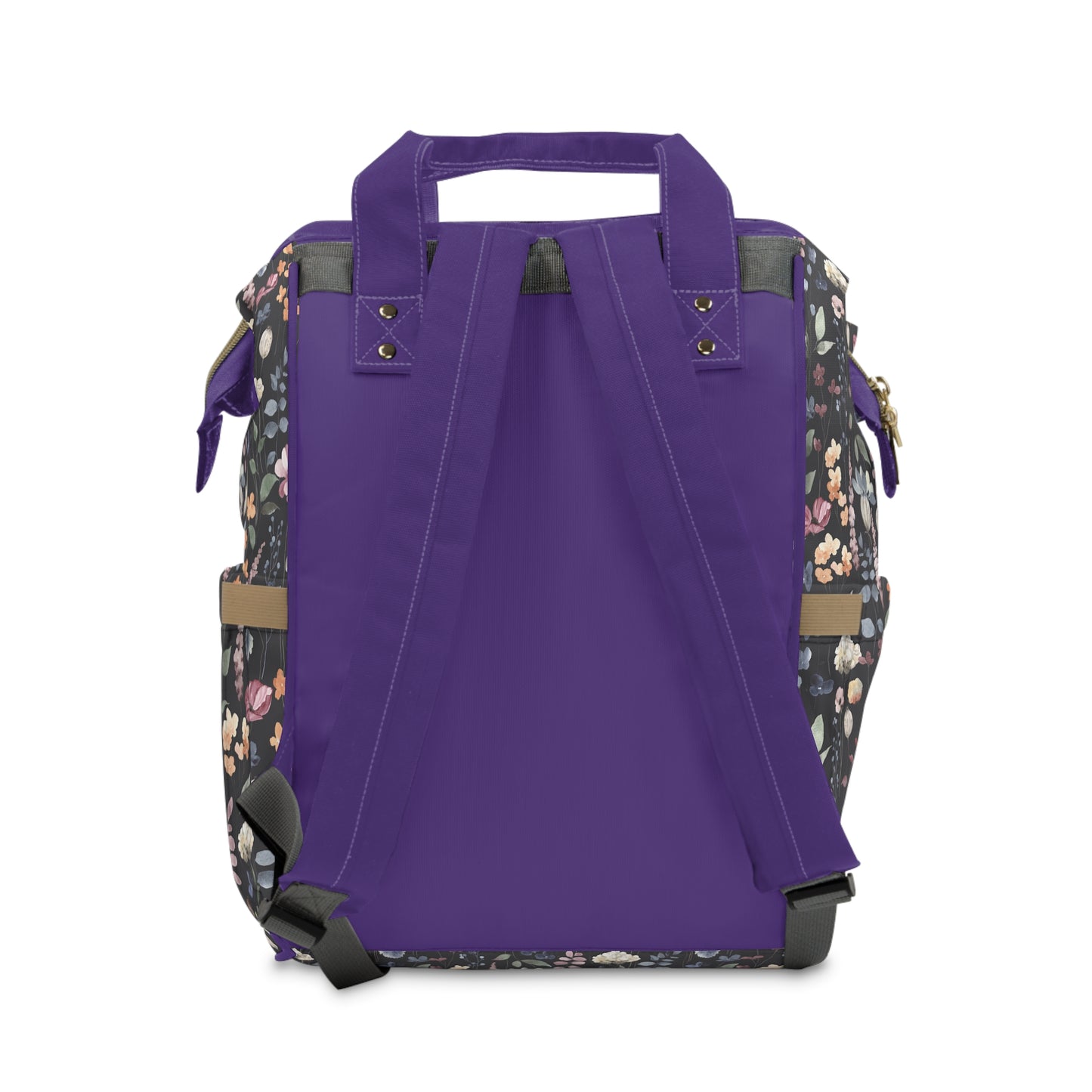 Women's Roll like a Girl Jiu Jitsu Gear Backpack - Purple Black Floral Design