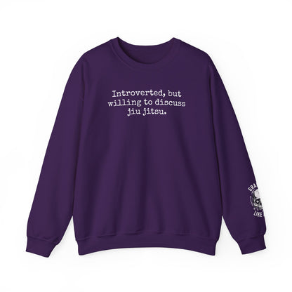 Grapple like a Girl BJJ Women's Crewneck Sweater - Introverted