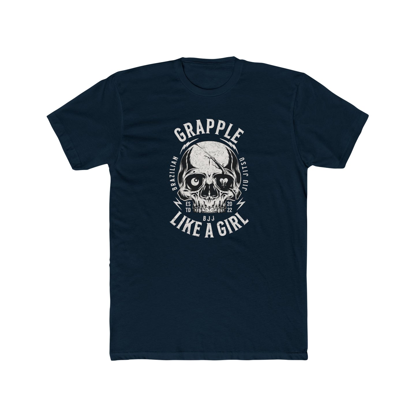 Grapple like a Girl BJJ T-Shirt - Skull Logo