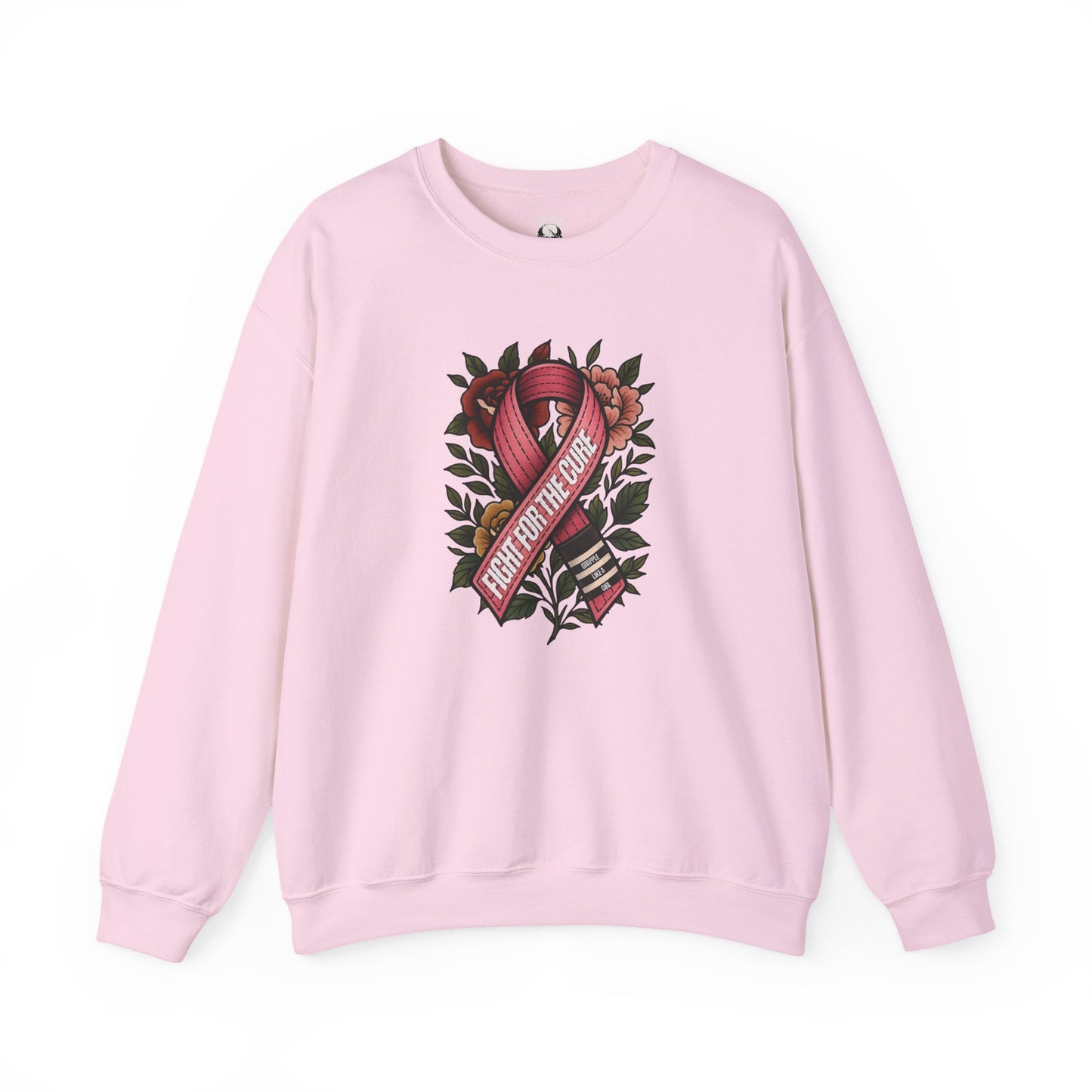 BJJ Women's Sweater Crewneck Sweater - Fight for the Cure, Breast Cancer Awareness