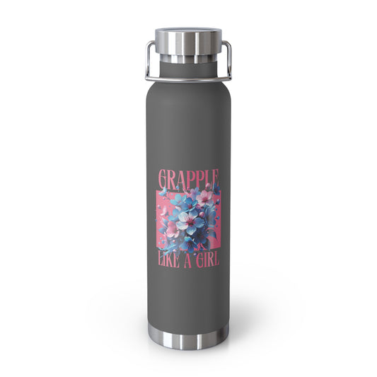 Grapple like a Girl Water Bottle 22oz - Cherry Blossoms