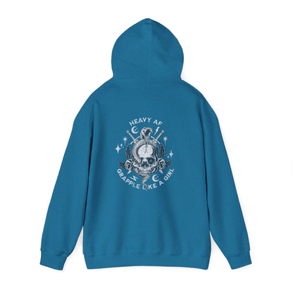 Women's BJJ Hoodie - Grapple Like a Girl,  Heavy AF