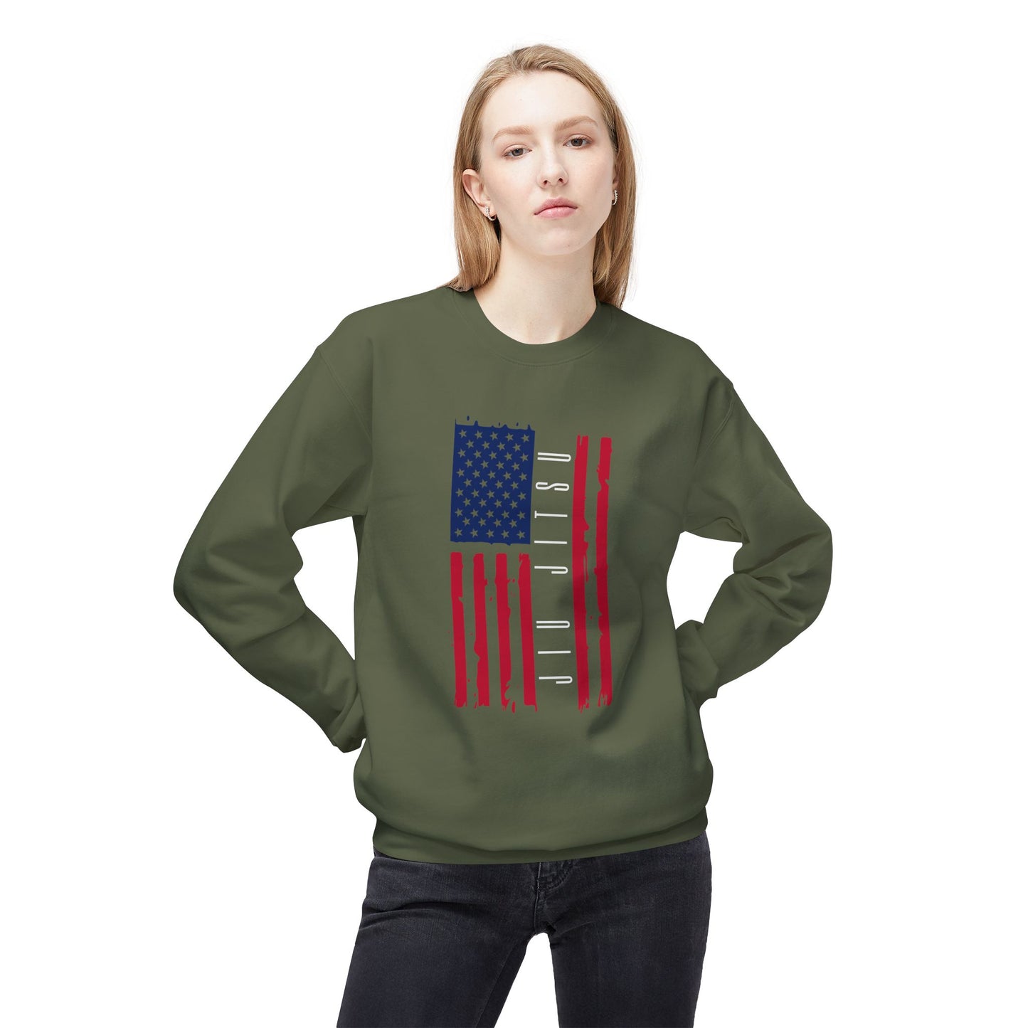 Crewneck Sweatshirt - Jiu Jitsu Flag