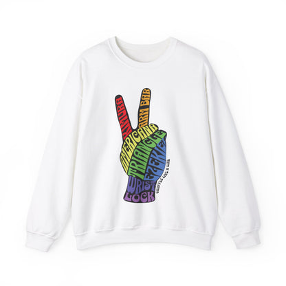 BJJ Submission Peace Sign Jiu Jitsu Crewneck Sweater