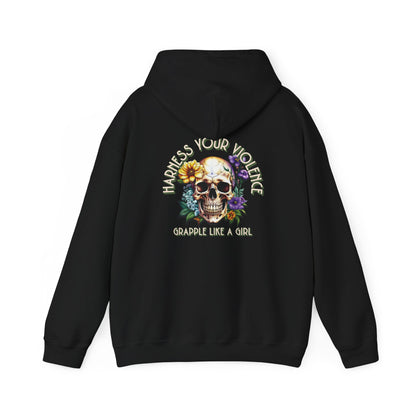 Grapple like a Girl Jiu Jitsu Hoodie - Violent Little Thing/Harness Your Violence