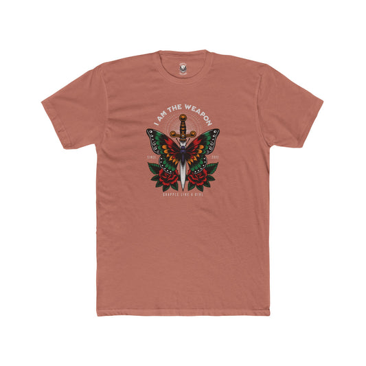 Grapple like a Girl Unisex Cotton T-shirt - I am the weapon.