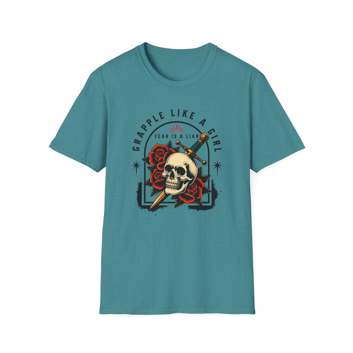 Grapple like a Girl Jiu Jitsu Women's T-Shirt - Fear is a Liar
