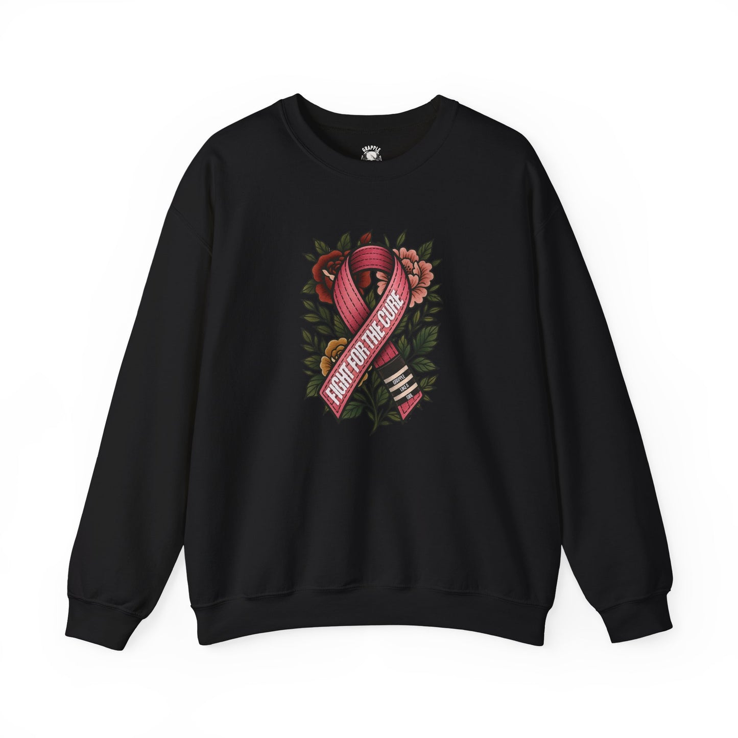 BJJ Women's Sweater Crewneck Sweater - Fight for the Cure, Breast Cancer Awareness