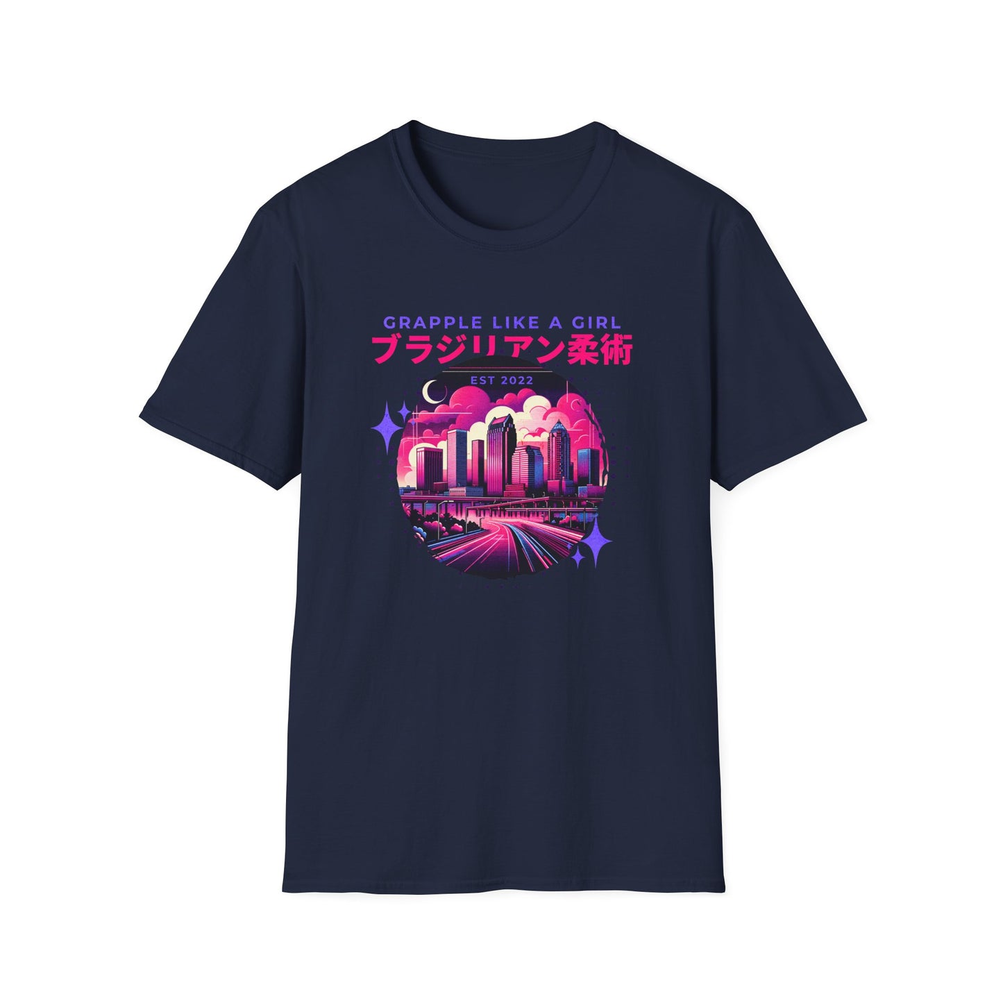 Grapple like a Girl T-Shirt - Tampa Skyline