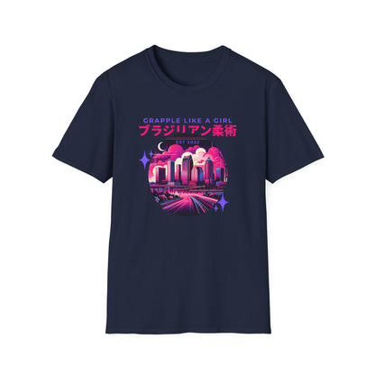 Grapple like a Girl T-Shirt - Tampa Skyline