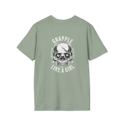 Grapple like a Girl T-Shirt - Real men tap to pressure.
