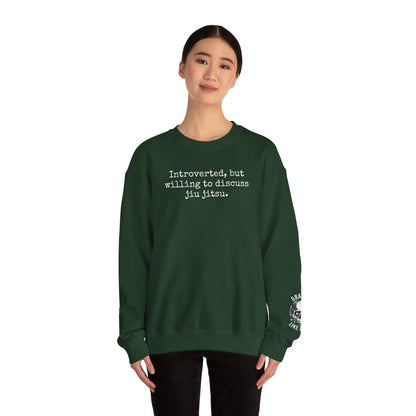 Grapple like a Girl BJJ Women's Crewneck Sweater - Introverted