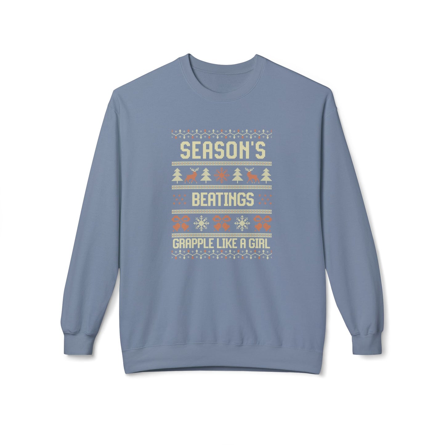 Grapple like a Girl Jiu Jitsu Crewneck Sweater - Season’s Beatings *Limited Edition Holiday Drop*