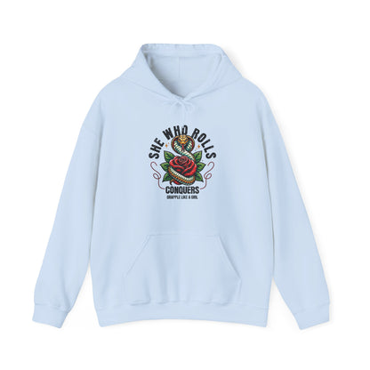 Grapple like a Girl Jiu Jitsu Hoodie - She Whoe Rolls Conquers