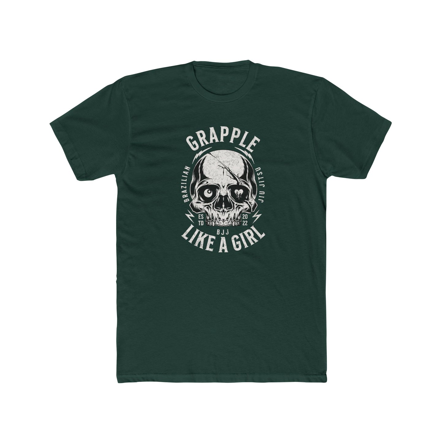 Grapple like a Girl BJJ T-Shirt - Skull Logo