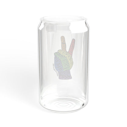 Women's BJJ Submission Peace Sign Glass Cup