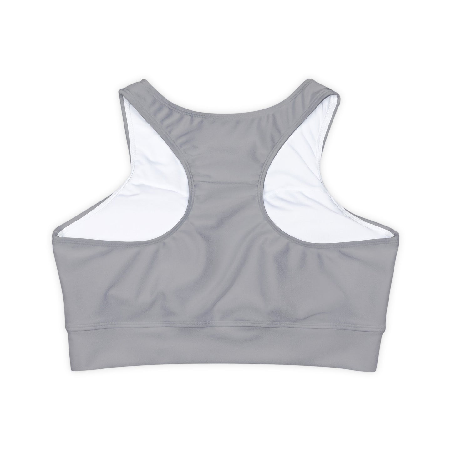 Grapple like a Girl Fully Lined, Padded Sports Bra - Grey