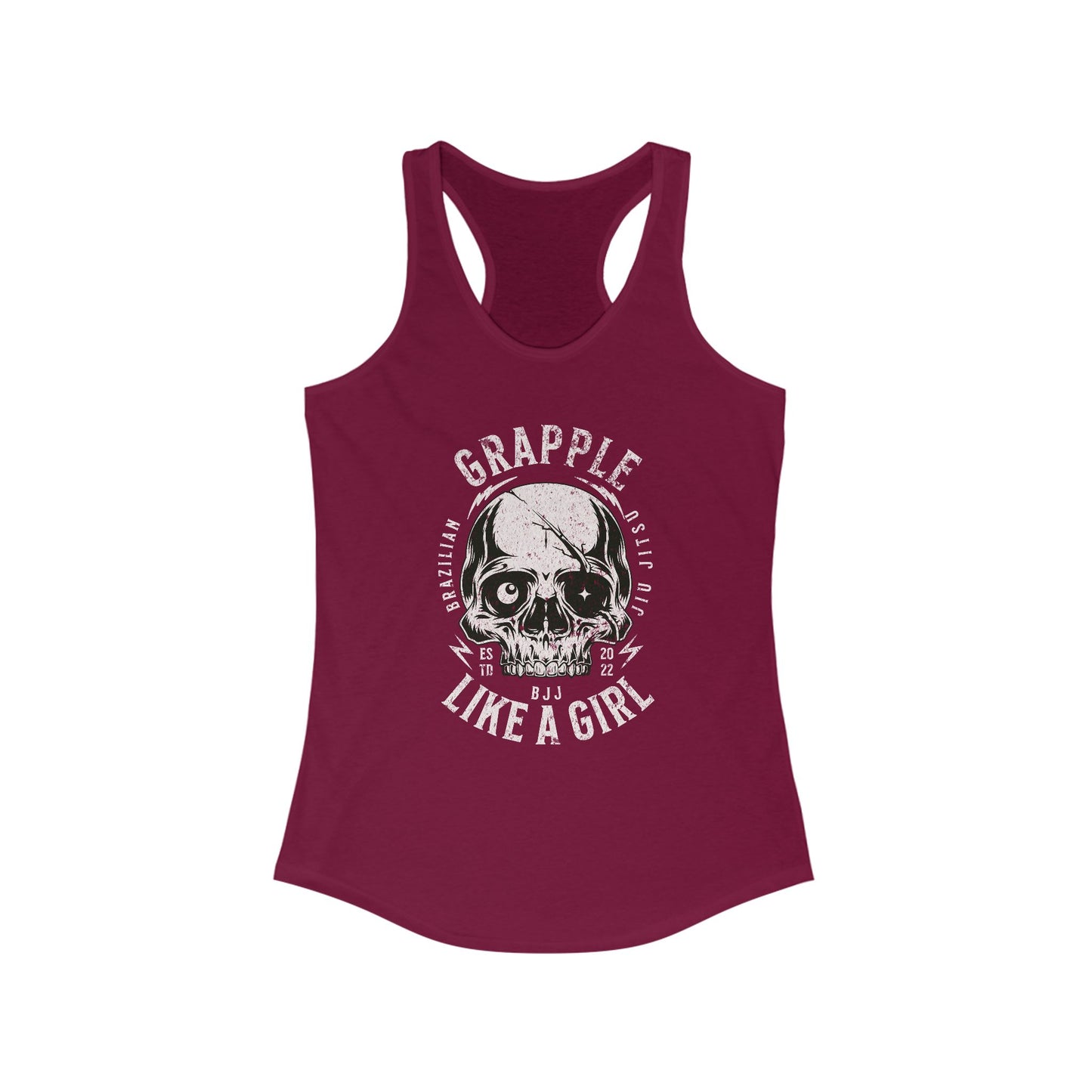 Women's Grapple like a Girl Skull Racerback Tank