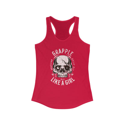 Women's Grapple like a Girl Skull Racerback Tank