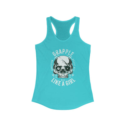 Women's Grapple like a Girl Skull Racerback Tank
