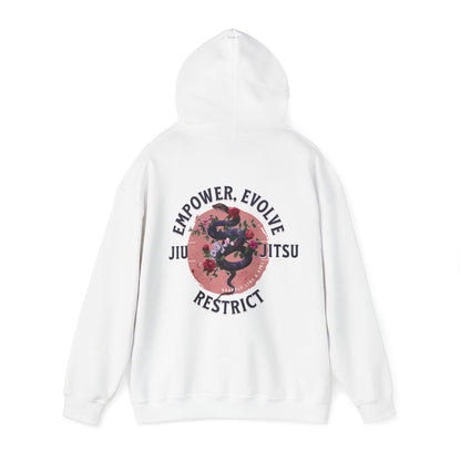 Women's Jiu Jitsu Hoodie - Empower, Evolve, Restrict Snake Design BJJ Apparel