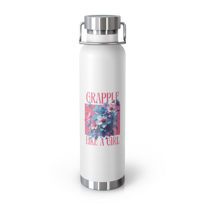 Grapple like a Girl Water Bottle 22oz - Cherry Blossoms